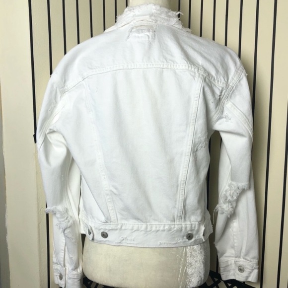 RALPH LAUREN DENIM & SUPPLY | white distressed denim jacket - Picture 3 of 6